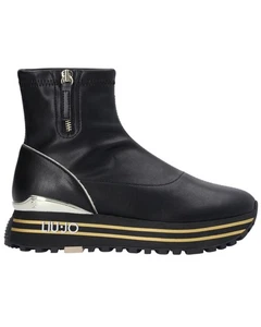 Scarpe Liu Jo Maxi Wonder 64 Stivaletto Pelle Nero - Foto 1 di 5