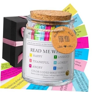Bible Verse Jar, Read Me When Bible Verses Jar for Emotions and Feelings, - Picture 1 of 7