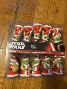 Kurt Adler UL 10-Light Star Wars Santa Yoda Christmas Lights - Picture 1 of 3
