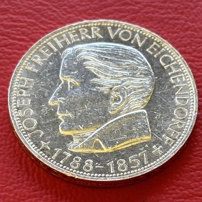 5 DM Germany 1957 J XF / SILVER / Commemorative Coin / KM#117 - Image 1 of 2