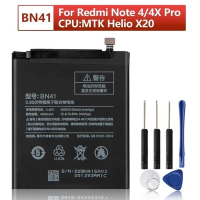 Batería de repuesto BN41 para Xiaomi Mi Redmi Note 4 4X Global y 2016100 4100 mAh Foto 1 de 4
