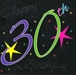 Tarjeta de felicitación de cumpleaños Happy 30 - totalmente nueva (HB30-D5) - Imagen 1 de 1