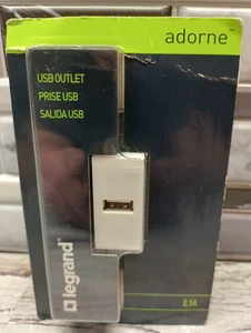 Legrand Adorne USB Outlet Half Size White - ARUSBW4 - Picture 1 of 1