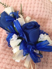 Wedding Flowers Ladies Corsage Blue