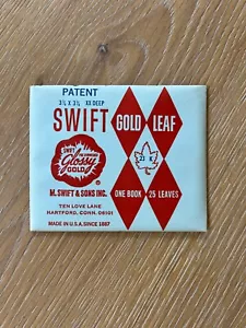 SWIFT 23K GOLD LEAF ** ONE BOOK 25 LEAVES ** Surface Gilding M. Swift & Sons - Picture 1 of 5