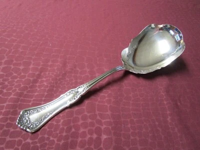 Cuchara grande para servir o bayas WELLESLEY 1916 placa de plata antigua sin monograma bu Foto 1 de 4