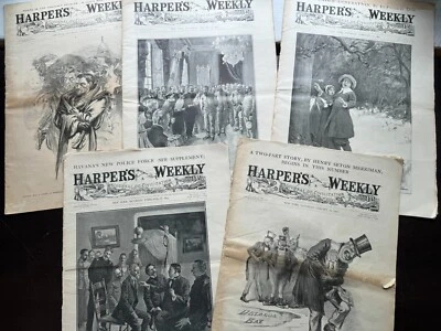Harper's Weekly Magazine Lot of 5  1896-1900 - Image 1 of 4