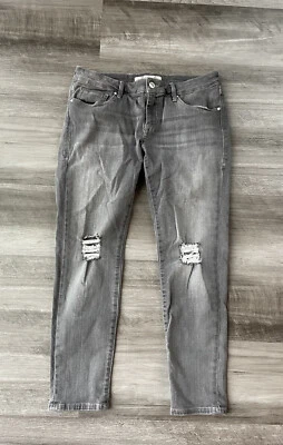 Mavi Womens Gray Distressed Jeans Size 30 Low Rise - Image 1 of 4