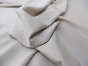 Silk/Lycra Stretch 4-Ply Crepe Luxury Fabric Remnant Lt Beige 46" L x 42.5" W - Picture 1 of 16
