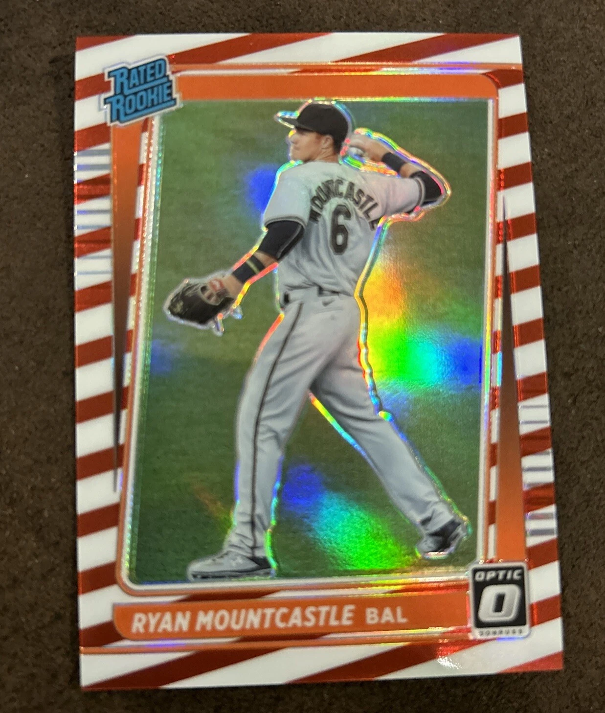 RYAN MOUNTCASTLE  2021 Donruss Optic  #59  RATED ROOKIE RED PRIZM  11/45 Orioles