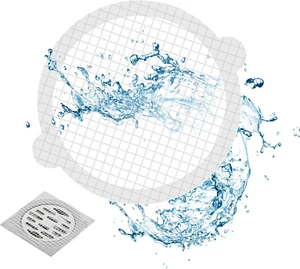 50Pcs Disposable Shower Drain Hair Catcher Hair Trap for Shower Drain Mesh Stick - Picture 1 of 12