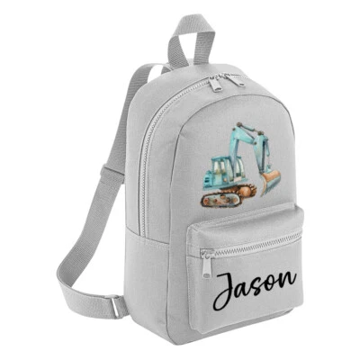 GROOVY INKS LTD Personalisierter Aufbau Mini Rucksack Back to School Kinder Individuell Kindergarten Tasche