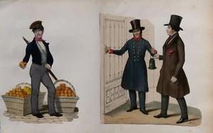 Lithographie Heinrich JESSEN Apfelsinen und Citronen Verkäufer Börsendiener 1850 - Picture 1 of 3