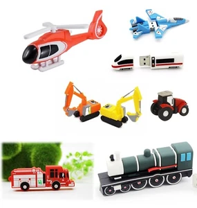 USB Stick Fahrzeuge u.a.8-64GB Bagger Traktor Helikopter Jet Lock Bahn Feuerwehr - Bild 1 von 28