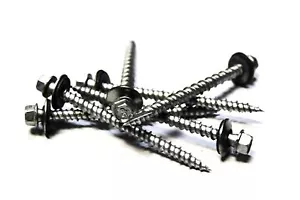 (1000) 10x2-1/2 Hex Head Roofing Screws with Neoprene Washer (Weather Coat) - Picture 1 of 1