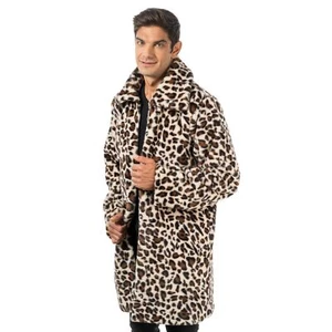 Plüsch-Mantel Leopard Fellimitat Kostüm Herren Karneval Fasching Fastnacht - Bild 1 von 1