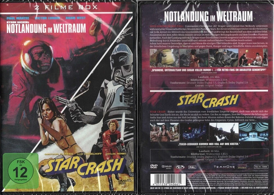 NOTLANDUNG IM WELTRAUM und STAR CRASH --- Doppelpack --- Klassiker --- Neu & OVP - Bild 1 von 1