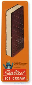 Letrero sándwich de helado, letrero retro de heladería B465 - Imagen 1 de 2