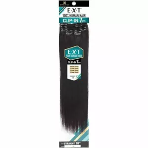 SHAKE N GO HUMAN HAIR EXTENSION CLIP IN 7PCS STRAIGHT 14 - Picture 1 of 21