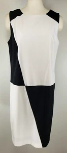 Maggy Boutique gefüttertes Kleid - Größe 12 - schwarz & weiß Farbblock-Design - Bild 1 von 17