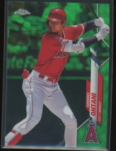 2020 Topps Chrome GREEN REFRACTOR #21 Shohei Ohtani #'d 28/99 Los Angeles Angels - Picture 1 of 2