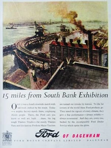 Werbung Illustration FORD MOTOR COMPANY - LONDON DAGENHAM um 1951 - Bild 1 von 2