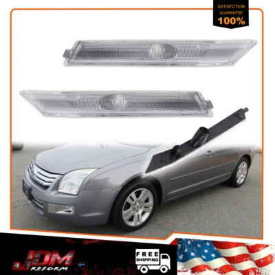Luces de señalización laterales delanteras con lente transparente para Ford Fusion y Mercury Milan 2006-2009 2X Foto 1 de 4