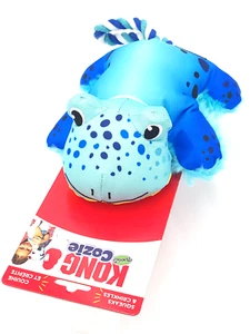 KONG Cozie Tuggz Frog MEDIUM/LARGE Squeaky  Plush Toss & Tug Dog Rope Toy 13x8 - Picture 1 of 11