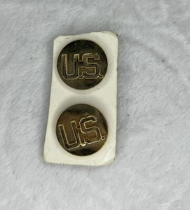 World War II 2 U.S. Lapel Pins Military Clothing Double Pin Backing Lot 2 - Picture 1 of 6