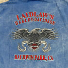 Vintage Harley Davidson Shirt Men's XL Blue USA Graphic Eagle Flag Emblem