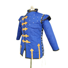 Royal Blue Medieval Thick Padded Gambeson suit of armor quilted costumes