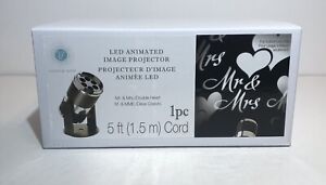 Victoria Lynn LED Animated Image Projector Mr & Mrs Double Heart Wedding Decor