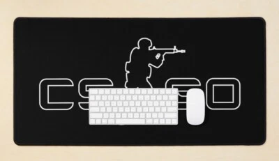 CS GO Desk Mat, Outline, 80x40cm / 31.5in x 15.5in, Mouse Pad, gaming, deskmat - Bild 1 von 4