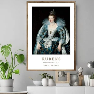 Peter Paul Rubens - Anna of Austria - Vintage Wall Art Poster / Canvas Print - Picture 1 of 3