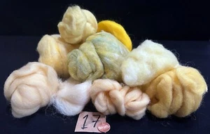 Needle Felting 100% Natural Wool Top Roving: WARM BUTTERY YELLOWS - 4.5 Ounces  - Picture 1 of 4
