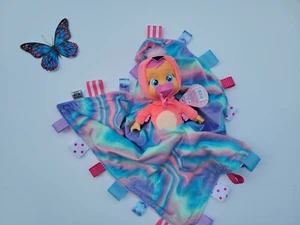 Fancy Flamingo Cry baby, Tiny Cuddles babies Plush Blanket, playtime blanket - Picture 1 of 6