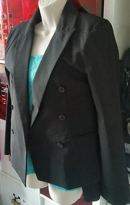 ♡BNWT OJAY Women's  black Jacket/Vest/Coat Wool polyester, RRP $ 199.95 SIZE 10  - image 1 of 4