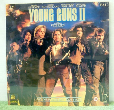 Young Guns II 1990 PAL Laser Disc,Western,Emilio Estevez,Kiefer SutherlandEE1102 - Image 1 of 2