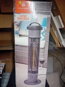 La Hacienda Tower Heater Electric Portable IP54 Handle Outdoor Patio 65cm 1200W - Picture 1 of 5