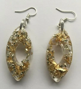  Modeschmuck Ohrhänger aus Resin/ Epoxy, Marquise form - Afbeelding 1 van 1
