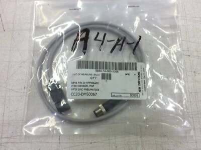 NEW SMC D-H7PW M8 3 PIN CONNECTOR D H7PW 3 PIN  DH7PW  22" PIGTAL SENSOR SWITCH - Image 1 of 4