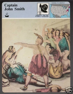 CAPTAIN JOHN SMITH Saving The First Colony Pocahontas Art STORY OF AMERICA CARD - Picture 1 of 1