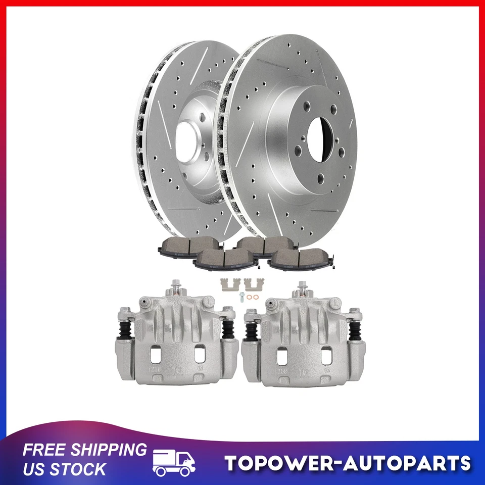 For 2011-2016 Subaru Impreza Front Brake Calipers & Brake Rotors Ceramic Pad Foto 1 de 1