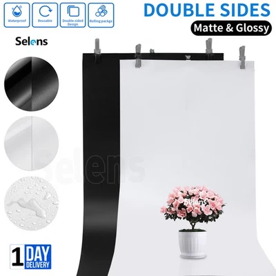 Photography Photo Backdrop Paper PVC Background Waterproof Props White Studio - Image 1 of 4