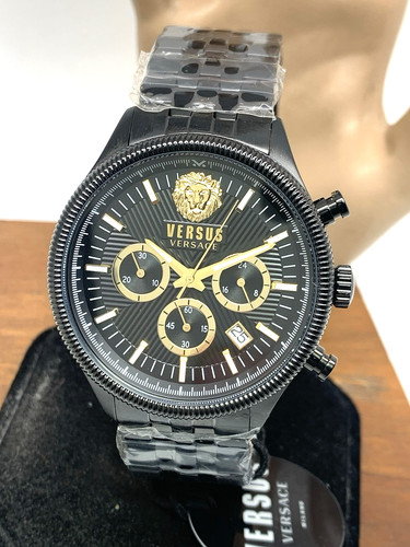 Orologio Uomo Versus by Versace VSP971221 Cronografo Quarzo Acciaio Nero 45mm