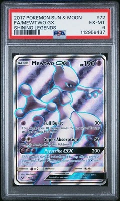 Mewtwo GX 72/73 (Shining Legends) Full Art – PSA 6 Mint - Image 1 of 2