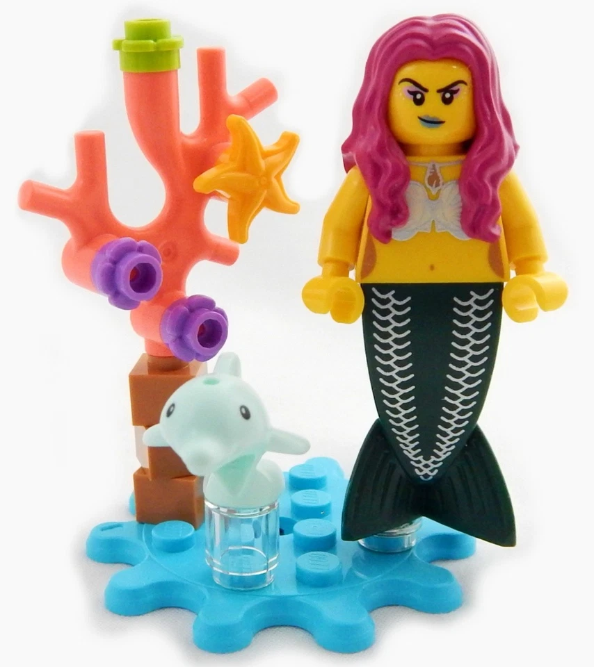 NUEVO LEGO SIRENA Y DELFÍN MINIFIGURA LOTE MINIFIGURA FIGURA ESCENA PIRATA SIRENA Foto 1 de 1