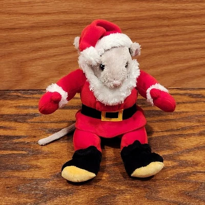 Douglas Cuddle Toy Santa Mouse Plush Christmas Stuffed Animal Michael Brown Book - Image 1 of 4