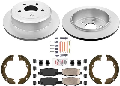 Rear AmeriBRAKES Coated Disc Brake Rotors Pads for Jeep Wrangler 2007-2017 - Image 1 of 4