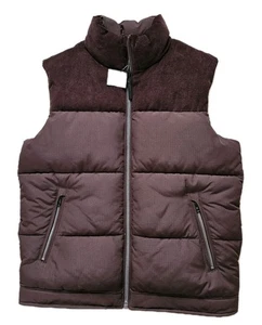 Chaleco MARKS SPENCER Hombre L Calentador Corporal Acolchado Marrón Algodón Pana Superior - Imagen 1 de 15